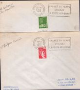 2 Lettres 87 St Sulpice Laurière Et St Sulpice Les Feuilles O=" Gagnez Du Temps Utilisez La Poste Aérienne - 1960-.... Brieven & Documenten