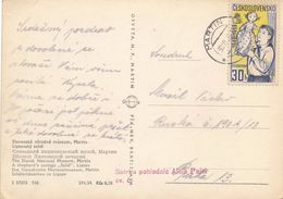 M0169 - Czechoslovakia (1959) Martin 1 (postcard: Martin); Tariff: 30h (stamp: Dolls - Puppets) - Marionetten