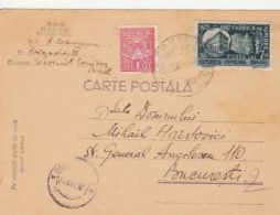 REVENUE STAMP, STAMPS FACTORY, STAMPS ON POSTCARD, 1948, ROMANIA - Briefe U. Dokumente