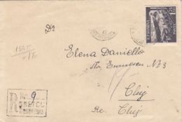 MINER'S DAY, STAMP ON COVER, 1956, ROMANIA - Lettres & Documents