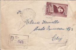 BARBU ISCOVESCU, PAINTER, STAMP ON REGISTERED COVER, 1958, ROMANIA - Covers & Documents