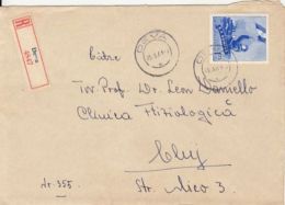 ROMANIAN MILITARY NAVY, SHIP, SAILOR, STAMP ON REGISTERED COVER, 1961, ROMANIA - Lettres & Documents