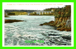 SAINT JOHN, NB - BRIDGE & REVERSING FALLS, TIDE RUNNING UP -  TRAVEL -  VALENTINE-BLACK CO LTD - - St. John