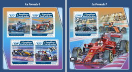 CENTRAL AFRICA 2017 ** Formula 1 Formel 1 Formule 1 M/S+S/S - IMPERFORATED - DH1737 - Cars