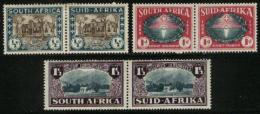 SOUTH AFRICA UNION, 1939, Mint Hinged Stamps, Huguenots (2 Pairs + 2 Loose),  131-136, #2442 - Unused Stamps