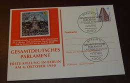 Cover Privatganzsache  Brief   Gesamtdeutsches Parlament 1990   #cover3786 - Cartes Postales Privées - Oblitérées