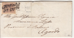 Lombardo Veneto (1856) - FRODE POSTALE Con Utilizzo Di Francobollo Già Annullato - Lombardo-Veneto