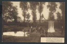 CPA - TIEGHEM - TIEGEM - St Arnold Chevalier Et Monument Des Victimes De La Guerre  // - Anzegem