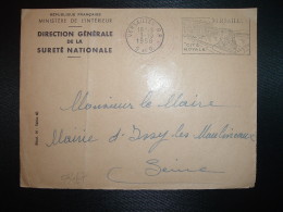 LETTRE OBL.MEC.3-10-1958 VERSAILLES RP (78 YVELINES) DIRECTION GENERALE DE LA SURETE NATIONALE - Frankobriefe