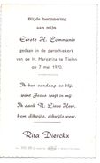 Devotie - Devotion - Communie Communion - Rita Dierckx - Tielen - 7/05/1970 - Comunioni