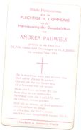 Devotie - Devotion - Communie Communion - Andrea Pauwels - Blauberg - 7/05/1961 - Comunioni