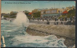 °°° 7551 - UK - A SUMMER STORM AT CLACTON ON SEA - 1916 With Stamps °°° - Clacton On Sea