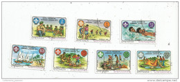Timbre GRENADA , SCOUTISME , Sixth Caribbean Jamboree , Jamaica , 1977 , SERIE DE 7 TIMBRES - Used Stamps