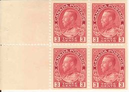 CANADA, 1923, Bookletpane 9p3, Scott 109a - Volledige Velletjes