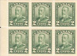 CANADA, 1928, Booklet 11p, 6x2c Mi 129 - Paginas De Cuadernillos