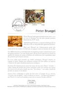 Encart 1er Jour De 2001 " LA DANSE DES PAYSANS De PIETER BRUEGEL" N° YT 3369. Voir Les 2 Scans. - 2000-2009