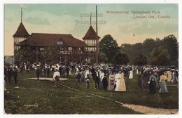 Merrymaking At Springbank Park, London Ontario C1910s Vintage Old Canada Postcard M8472 - London