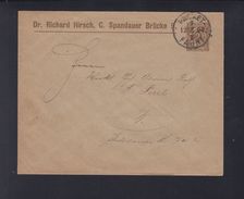 Dt. Reich Privatpost Berlin Umschlag Dr. Richard Hirsch 1894 - Postes Privées & Locales