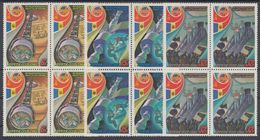 USSR Russia 1981 Block Soviet Romania Space Flight Satellite Spaceman People Sciences Flags Stamps SG#5126-28 Mi 5071-73 - Francobolli