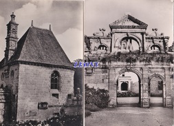 2  CPSM 10X15 De SAINT VOUGAY     (29) - Le CHATEAU De KERJEAN - La CHAPELLE - PORTIQUE De L' ENTREE - Saint-Vougay