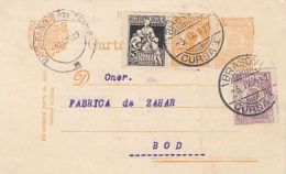 KING FERDINAND, SOCIAL ASSISTANCE, STAMPS ON KING FERDINAND PC STATIONERY, ENTIER POSTAL, 1927, ROMANIA - Covers & Documents
