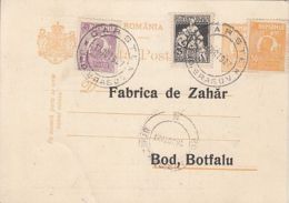 KING FERDINAND, SOCIAL ASSISTANCE, STAMPS ON KING FERDINAND PC STATIONERY, ENTIER POSTAL, 1927, ROMANIA - Storia Postale