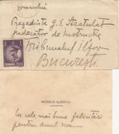 KING CHARLES 2ND, STAMP ON LILIPUT COVER AND CALLING CARD, 1931, ROMANIA - Lettres & Documents