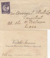 KING CHARLES 2ND, STAMP ON LILIPUT COVER AND CALLING CARD, 1931, ROMANIA - Storia Postale