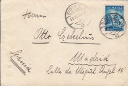 KING CHARLES 2ND ON HORSE, STAMPS ON COVER, 1933, ROMANIA - Covers & Documents