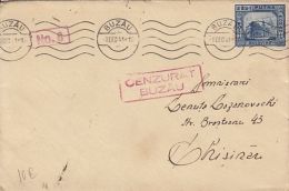 PUTNA MONASTERY-BUKOVINA, CENSORED BUZAU NR 8, WW2, STAMP ON COVER, 1941, ROMANIA - Lettres & Documents