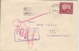 SUCEVITA MONASTERY-BUKOVINA, CENSORED SIGHISOARA NR 4, WW2, STAMP ON COVER, 1941, ROMANIA - Covers & Documents