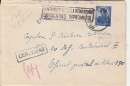 KING MICHAEL, CENSORED SLATINA NR 18, WW2, STAMPS ON REGISTERED COVER, 1941, ROMANIA - Lettres & Documents