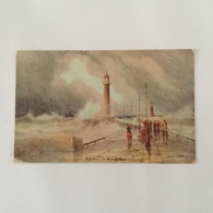 WHITBY  1911 'A Rough Day' Used Colour Painting 'Dainty' Brand - Whitby