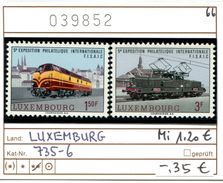 Luxemburg 1966 - Luxembourg 1966 - Michel 735-736 - ** Mnh Neuf Postfris - Eisenbahn - Railways - Chem. De Fer - Trains
