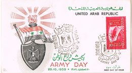 25677. Carta F.D.C. CAIRO (Egypt) 1959. Army Day - Storia Postale