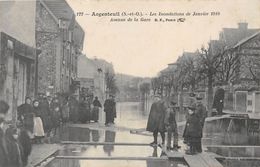 95-ARGENTEUIL- LES INONDATIONS DE JANVIER 1910, AVENUE DE LA GARE - Argenteuil