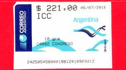ARGENTINA - Usato - 2016 - ATM - Correo Argentino - Congreso - 221.00 - Franking Labels
