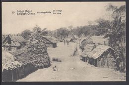 AF - CONGO BELGE - Entier Postal 10 Ct Sur CPA Neuve Stanley-Falls "Un Village" TB - - Stamped Stationery