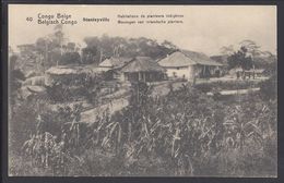 AF - CONGO BELGE - Entier Postal 10 Ct Sur CPA Neuve Stanleyville "Habitations De Planteurs Indigènes" TB - - Postwaardestukken