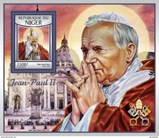 NIGER 2017 SHEET PAPE JEAN PAUL II POPE JOHN PAUL PAPA JUAN PABLO PAPAS POPES PAPES RELIGION Nig17109b - Níger (1960-...)