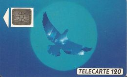 CARTE°-PUBLIC-120U-12/90-F 135Ba-SC5-Trou 7-5 Impact-23635-L OISEAU BLEU--UTILISE-TBE- - 1990