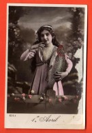 MNW-33  Premier Avril, Fillette Et Poisson. Cachet 1912 - April Fool's Day