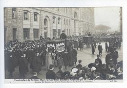 Carte - Photo - CPA - 75 - Paris - Obsèques - Cardinal Richard - 1908 - Parvis - Notre-Dame - Élèves De Stanislas - Begrafenis