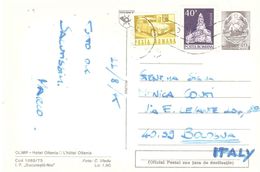 OLIMP HOTEL OLTENIA CART. X ITALY - Storia Postale