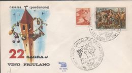 3177  FDC Italia  Casarsa Vino Friulano 1970, Uva, Licor - Wein & Alkohol