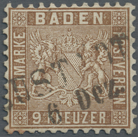 O Baden - Marken Und Briefe: 1862, 9 Kr. Lebhaftbraun, Kabinettstück In Sehr Frischer Farbe, Mit Zentr - Altri & Non Classificati