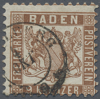 O Baden - Marken Und Briefe: 1866/68, Wappenzeichnung 9 Kreuzer Lebhaftbraun Mit Weißem Hintergrund, E - Andere & Zonder Classificatie