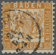 O Baden - Marken Und Briefe: 1862, 30 Kr. Lebhaftgelborange, Gut Gezähnter Und Mit Einkreis "Konstanz - Andere & Zonder Classificatie