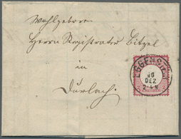 Br Baden - Nachverwendete Stempel: EGGENSTEIN, 16 DEZ (1872), K1 Sauber Auf Faltbrief Mit 3 Kreuzer Kl. - Altri & Non Classificati