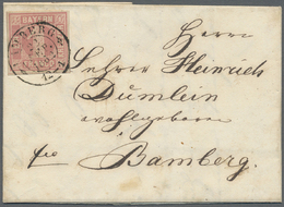 Br Bayern - Marken Und Briefe: 1862: 1 Kreuzer Rosa Mit Spitzen Ecken Der Seltenen Platte 2, Farbfrisch - Other & Unclassified